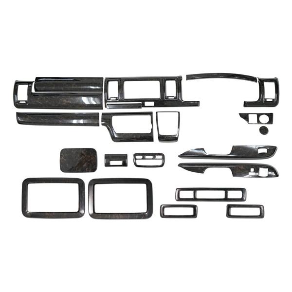 ハイエース 200系 4型 5型 6型 7型 S-GL 標準ボディ インテリアパネル リアエアコンパネル 21P ダークプライム 黒木目マホガニー調 | ハイエース | 01