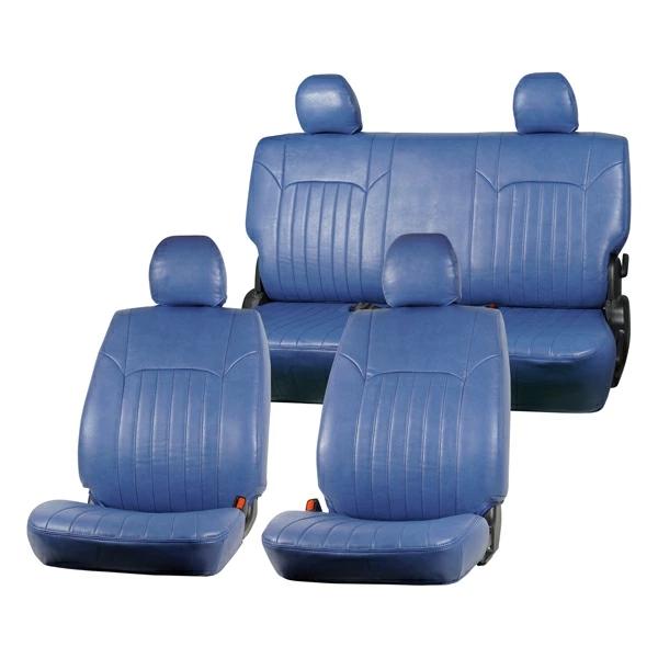 200系 ハイエース S-GL シートカバー フロント/セカンド セット ヴィンテージ ブルー レザー 1型 2型 3型 4型 5型 6型 7型 8型 | ハイエース | 07