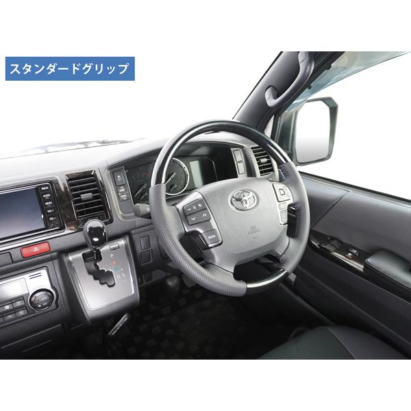 200系 ハイエース 4型 5型 6型 7型 8型 ダークプライムS カーボン調 ステアリング シフトノブ セット | ハイエース | 09