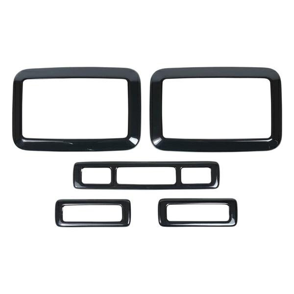 ハイエース 200系 4型 5型 6型 7型 8型 リアエアコン インテリアパネル 5P ダークプライムS カーボン調  標準 ワイド 現行 | ハイエース | 01