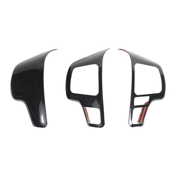 ハイエース 200系 6型 7型 8型 ダークプライムS カーボン調 ステアリングスイッチパネル 3P | ハイエース | 01