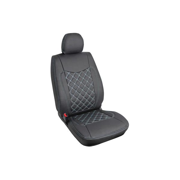 200系 ハイエース S-GL シートカバー クールホワイトステッチ ダイヤカットデザイン | ハイエース | 09