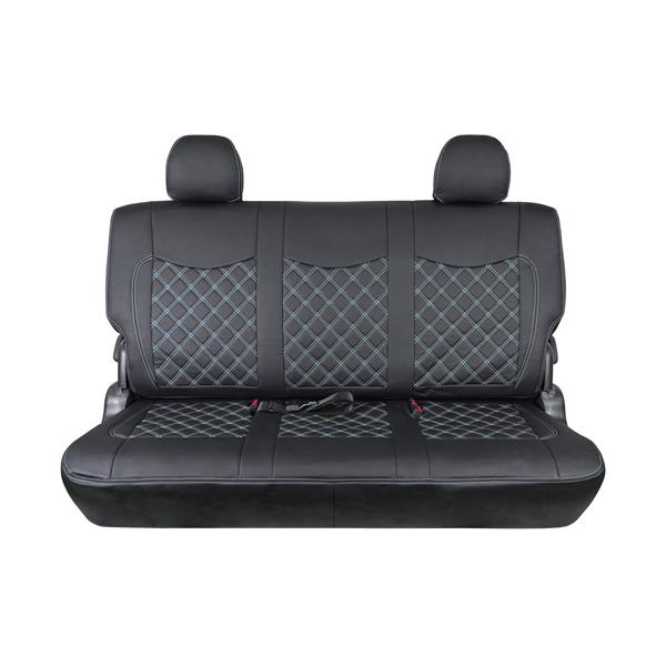 200系 ハイエース S-GL シートカバー クールホワイトステッチ ダイヤカットデザイン | ハイエース | 10