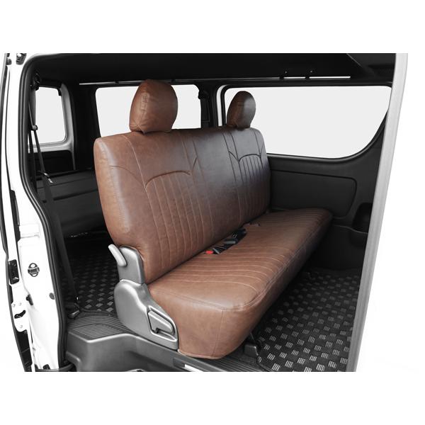 ハイエース 200系 スーパーGL S-GL 専用 1型〜8型対応 レザーシートカバー フロント / セカンド用 (ヴィンテージ ダークブラウン) | ハイエース | 04