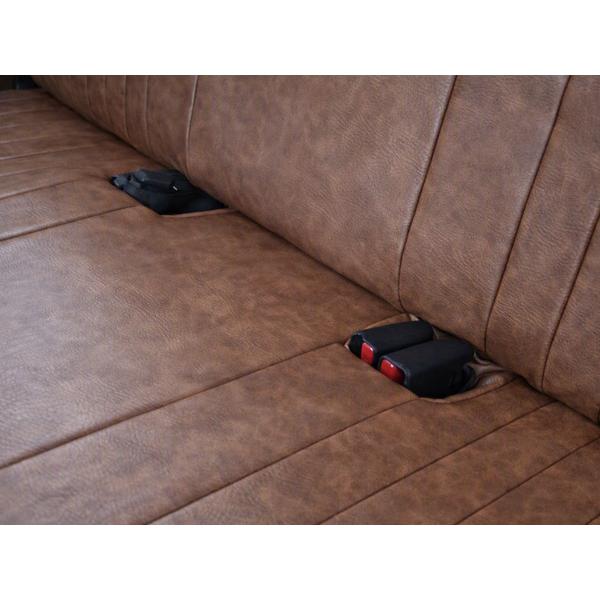 ハイエース 200系 DX / DX GLパッケージ 専用 レザーシートカバー 9人乗り用 3列セット 平成28年6月以降 (ヴィンテージダークブラウン) | ハイエース | 09