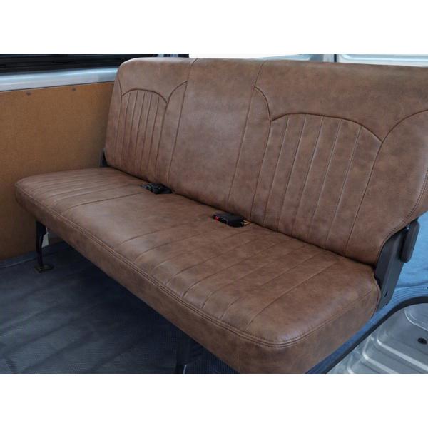 ハイエース 200系 DX / DX GLパッケージ 専用 レザーシートカバー 9人乗り用 3列セット 平成28年6月以降 (ヴィンテージダークブラウン) | ハイエース | 07