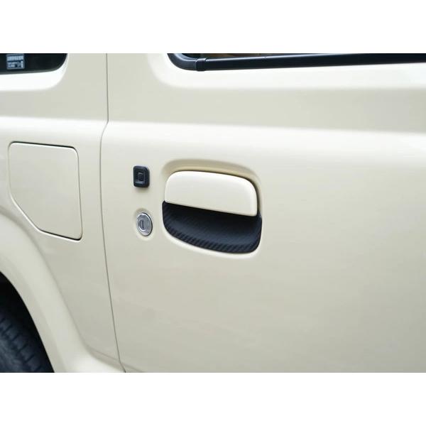ジムニー JB64W ジムニーシエラ JB74W 専用ドアハンドル ラバープロテクター カーボン調 H30.7〜 傷防止 保護カバー 外装 | ジムニー | 04