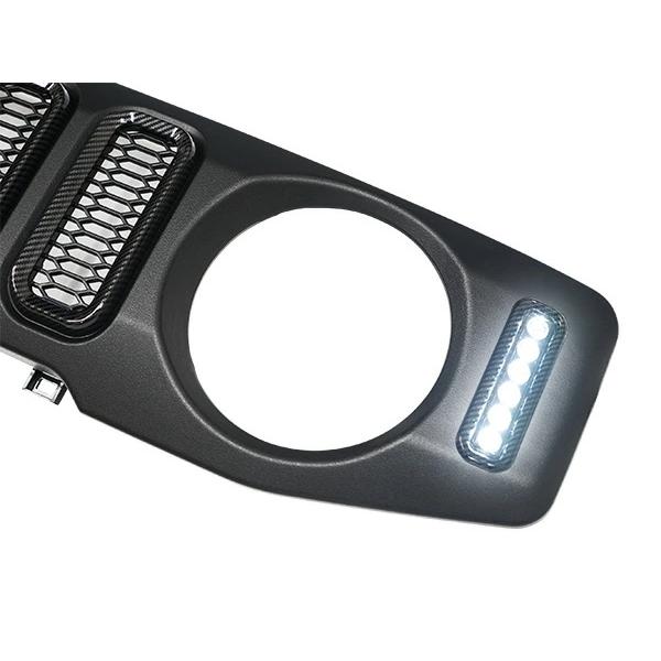 ジムニー JB64W ジムニーシエラ JB74W LEDデイライト LEDウインカー付き カーボン調ダクト フロントグリル ドレスアップ | ジムニー | 05