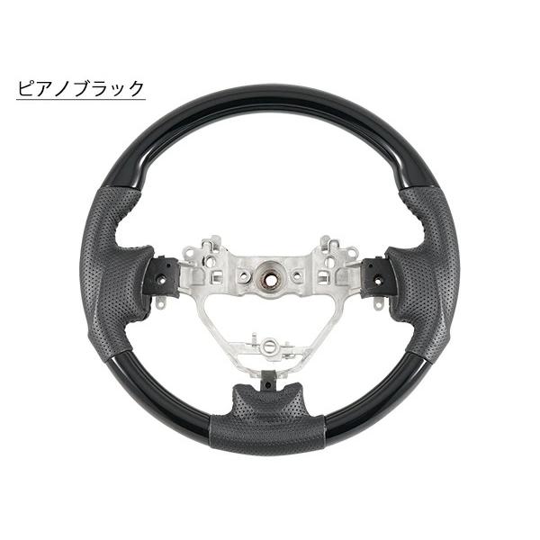 ジムニー 10型 JB23W ジムニーシエラ 9型 JB43W ガングリップ ステアリング 木目調 ピアノブラック ハンドル レザー | ジムニー | 03