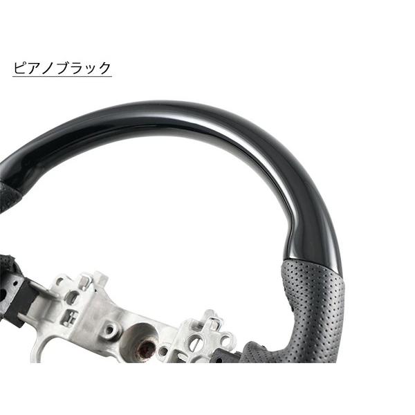 ジムニー 10型 JB23W ジムニーシエラ 9型 JB43W ガングリップ ステアリング 木目調 ピアノブラック ハンドル レザー | ジムニー | 04