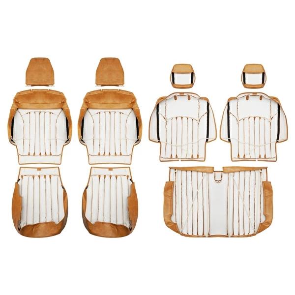 ジムニー JB64W ジムニーシエラ JB74W ヴィンテージ ブラウン レザー シートカバー フロント リア PVCレザー 難燃性 | ジムニー | 05