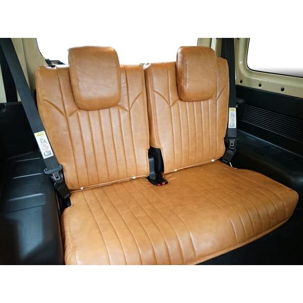 ジムニー JB64W ジムニーシエラ JB74W ヴィンテージ ブラウン レザー シートカバー フロント リア PVCレザー 難燃性 | ジムニー | 08