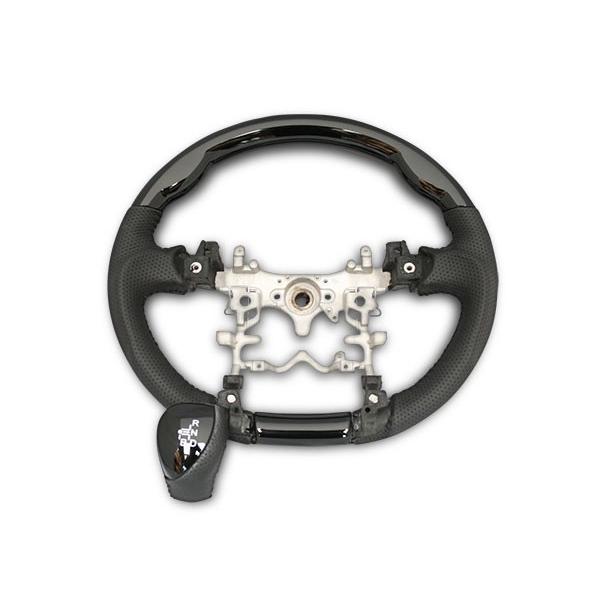 プリウス ZVW 30系 ステアリング ハンドル ガングリップ シフトノブ ピアノブラック 同色SET 前期 後期 カスタム 内装 | プリウス | 01