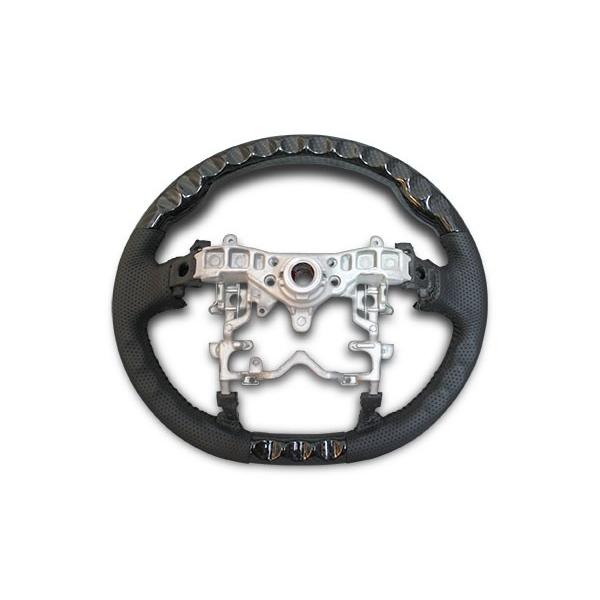 プリウス ZVW 30系 ステアリング ハンドル ガングリップ シフトノブ セット 綾織ブラックカーボン調 H21.5〜H27.12 前期 後期 | プリウス | 06