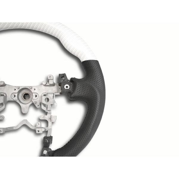 プリウス ZVW 30系 ステアリング ハンドル ガングリップ シフトノブ セット 綾織ホワイトカーボン調 H21.5〜H27.12 前期 後期 | プリウス | 03