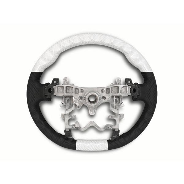 プリウス ZVW 30系 ステアリング ハンドル ガングリップ シフトノブ セット 綾織ホワイトカーボン調 H21.5〜H27.12 前期 後期 | プリウス | 05