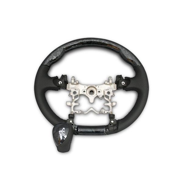 プリウス ZVW 30系 ステアリング ハンドル スタンダードタイプ シフトノブ セット 黒木目調 H21.5〜H27.12 パーツ 前期 後期 | プリウス | 01