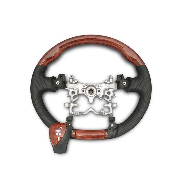 プリウス ZVW 30系 ステアリング ハンドル スタンダードタイプ シフトノブ セット 茶木目調 H21.5〜H27.12 パーツ 前期 後期 | プリウス | 01