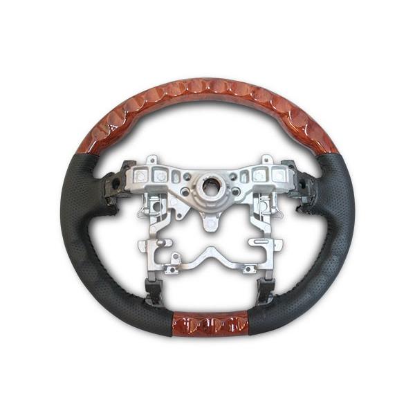 プリウス ZVW 30系 ステアリング ハンドル スタンダードタイプ シフトノブ セット 茶木目調 H21.5〜H27.12 パーツ 前期 後期 | プリウス | 03