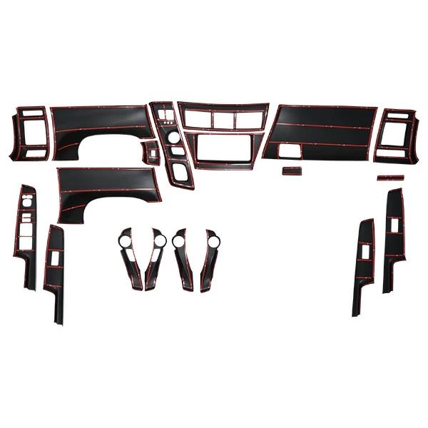 トヨタ プリウスα 40系 ZVW40W ZVW41W 前期型 インテリアパネル 19P 黒木目調 ピアノブラック 綾織カーボン調 3種類 | プリウス | 07