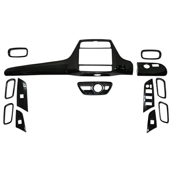 プリウス ZVW50系 前期型 3Dインテリアパネル 13P ピアノブラック インパネ 内装 貼付 ABS樹脂 インパネ 専用設計 | プリウス | 01