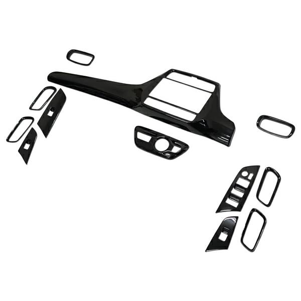 プリウス ZVW50系 前期型 ガングリップ ステアリング インテリアパネル 13P セット ピアノブラック ハンドル 内装 インパネ | プリウス | 02