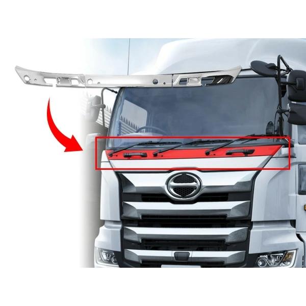 日野 17プロフィア メッキ ワイパーパネル 3分割 貼り付けタイプ | 日野自動車 | 06