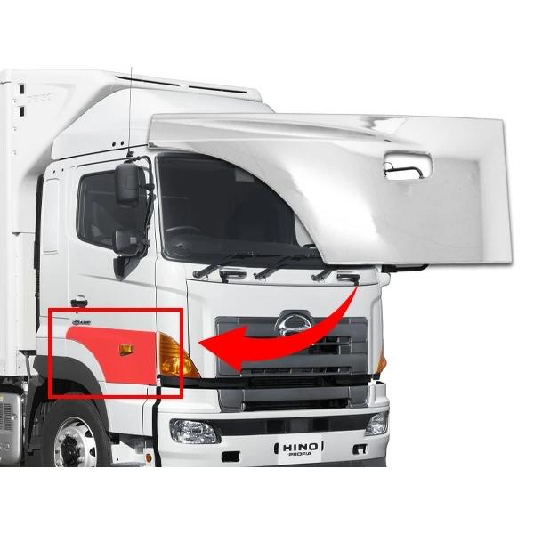 日野 グランドプロフィア NEWプロフィア 17プロフィア メッキ ドアガーニッシュ 左右セット 新灯火規制ドアサイドマーカーランプ用 | 日野自動車 | 04