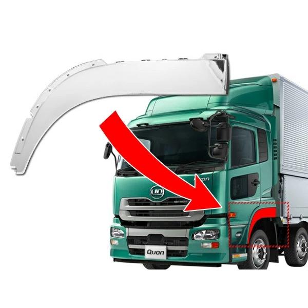 日産UD クオン パーフェクトクオン メッキ フェンダーシールド 左右セット H17.1〜 | 日産 | 04