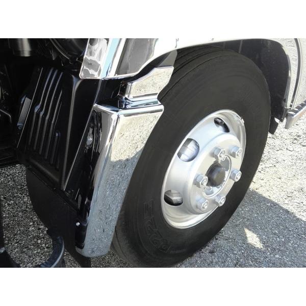 日野 レンジャープロ メッキ マッドガードカバー 泥除け 被せタイプ