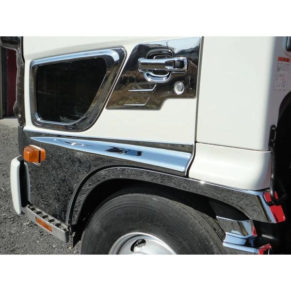 日野 レンジャープロ 標準 ワイド メッキ ドアガーニッシュ 左右セット