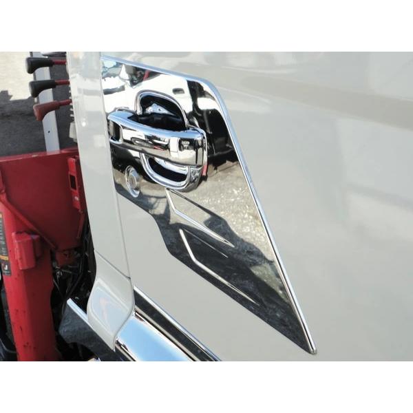 日野 レンジャープロ 標準 / ワイド メッキ ドアハンドルプロテクター ドアハンドルガーニッシュ 6Pセット H14.1〜H29.3 |  | 06