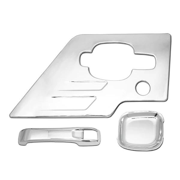 レンジャープロ 標準 / ワイド メッキ ドアハンドルプロテクター ドアハンドルガーニッシュ ナビウインドウガーニッシュ 日野 セット | 日野自動車 | 02