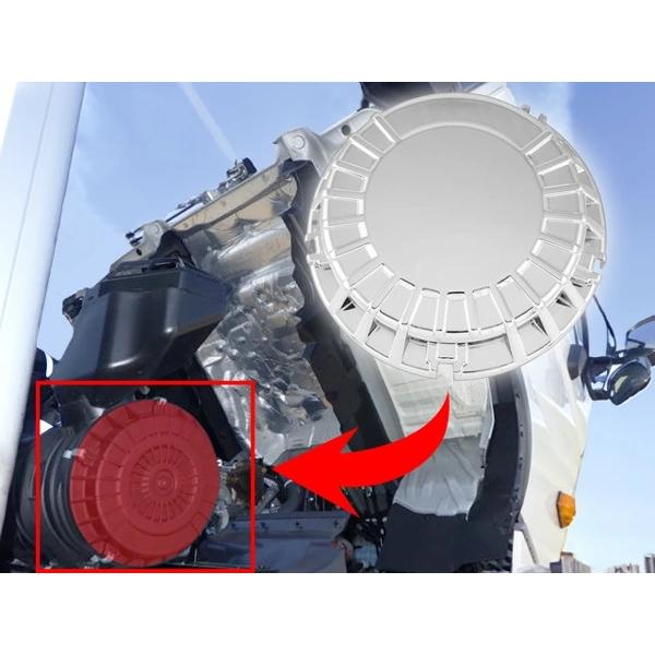 17レンジャー メッキ エアクリーナーカバー 標準 ワイド 日野 | 日野自動車 | 05