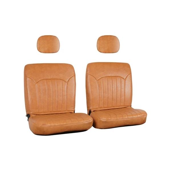 スバル サンバートラック TT1 TT2 シートカバー レザー ヴィンテージブラウン LKS-7 運転席 助手席 ヘッドレスト分割 | サンバー | 04