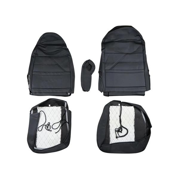 トラック パーツ スーパーグレート ダイヤカット レザーシートカバー ブラックステッチ H19.4〜 LC-2 | 三菱 | 03