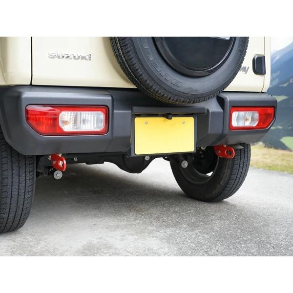 ジムニー JB64W ジムニーシエラ JB74W 純正バンパー用 牽引フック けん引フック リア用 2点 レッド トーフック 外装パーツ | ジムニー | 05