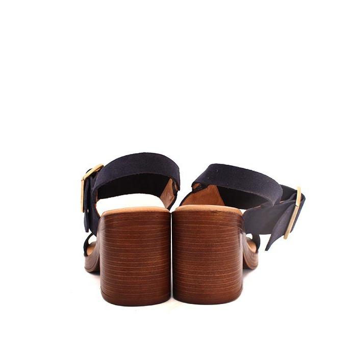 セール/SALE　Biancaビアンカ　8116　ヒールサンダル　プラットサンダル　クッションインソール　ネイビー　スエードレザー | BIANCA | 01
