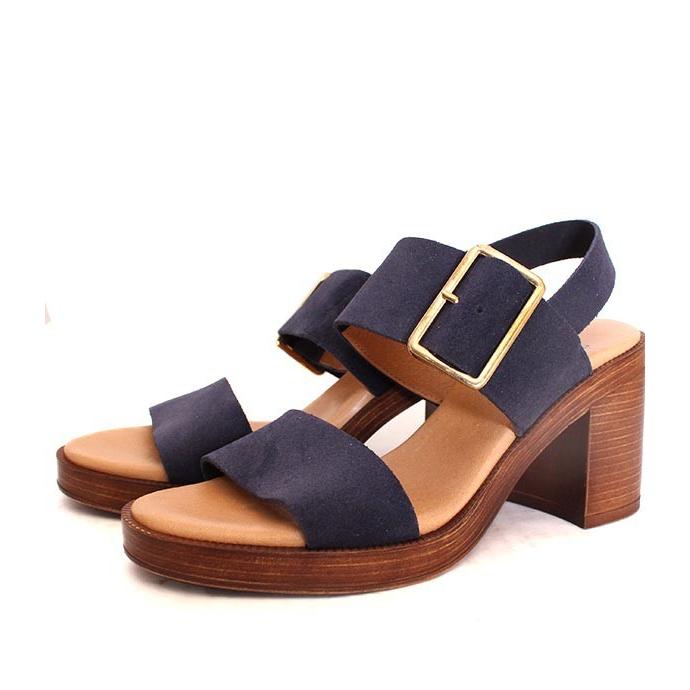 セール/SALE　Biancaビアンカ　8116　ヒールサンダル　プラットサンダル　クッションインソール　ネイビー　スエードレザー | BIANCA | 03