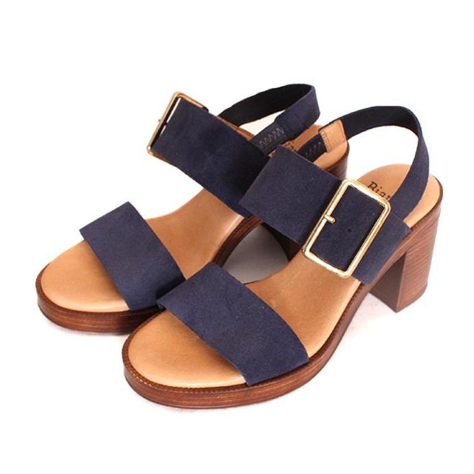 セール/SALE　Biancaビアンカ　8116　ヒールサンダル　プラットサンダル　クッションインソール　ネイビー　スエードレザー | BIANCA | 04