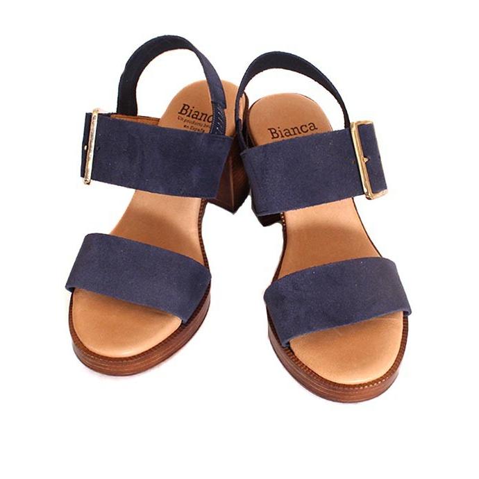 セール/SALE　Biancaビアンカ　8116　ヒールサンダル　プラットサンダル　クッションインソール　ネイビー　スエードレザー | BIANCA | 05