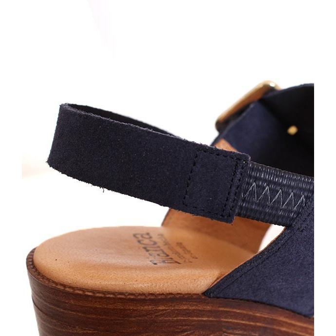 セール/SALE　Biancaビアンカ　8116　ヒールサンダル　プラットサンダル　クッションインソール　ネイビー　スエードレザー | BIANCA | 09