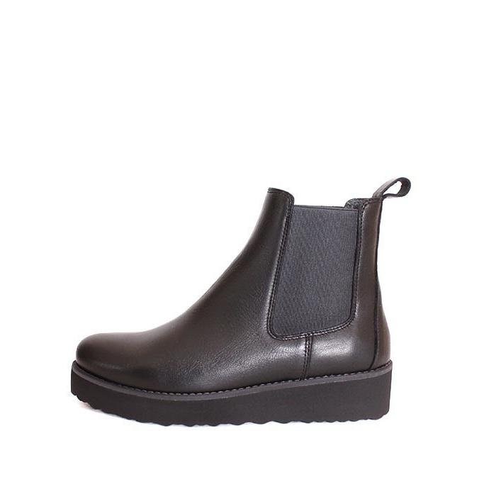 BONTREボントレ 10051 ブラック サイドゴアブーツ ショートブーツ スムースレザー