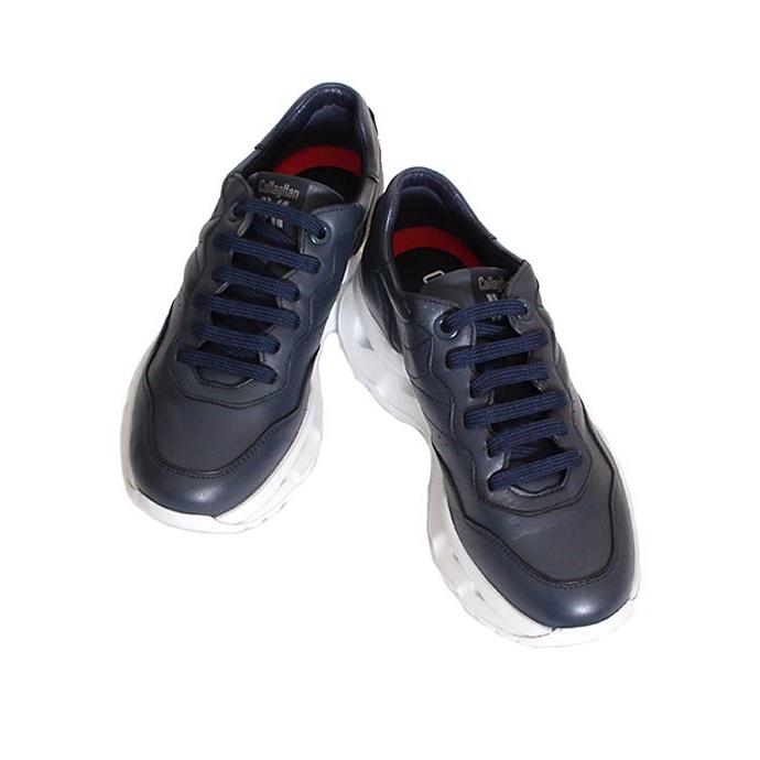 別注仕様　メンズ　CallagHanカラハン　17800　ネイビー　レザースニーカー ダッドスニーカー　スムースレザー |  | 05