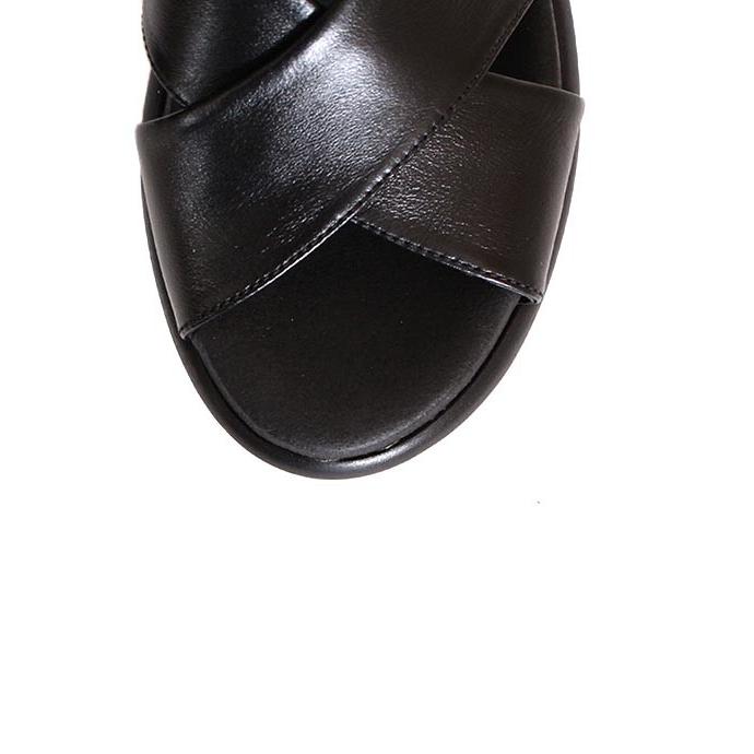 レディース CallagHanカラハン 33601 ブラック 厚底サンダル プラットサンダル コンフォートサンダル スムースレザー LOOP SHOES SHOP - 通販 - Yahoo ショッピング