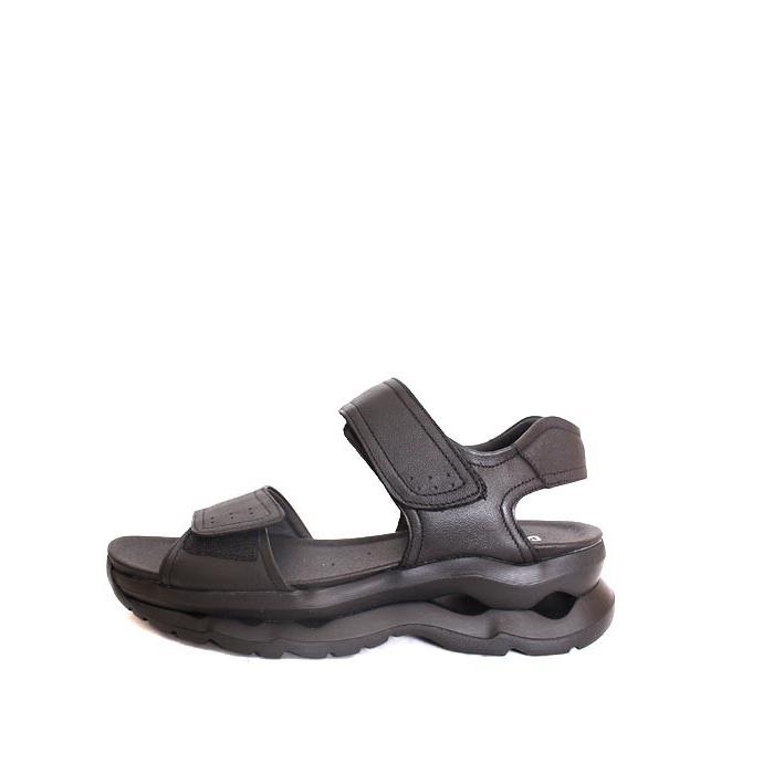 再入荷 メンズ CallagHanカラハン 43900 ブラック レザーサンダル