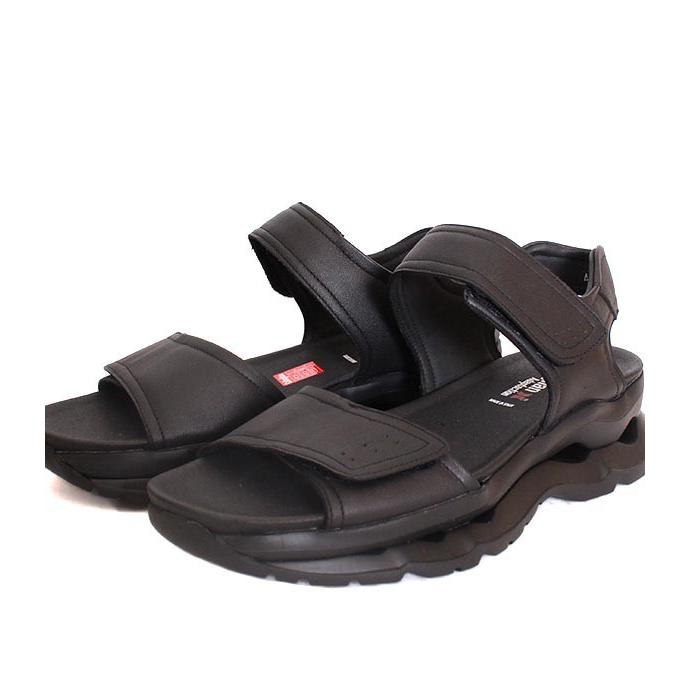 再入荷 メンズ CallagHanカラハン 43900 ブラック レザーサンダル
