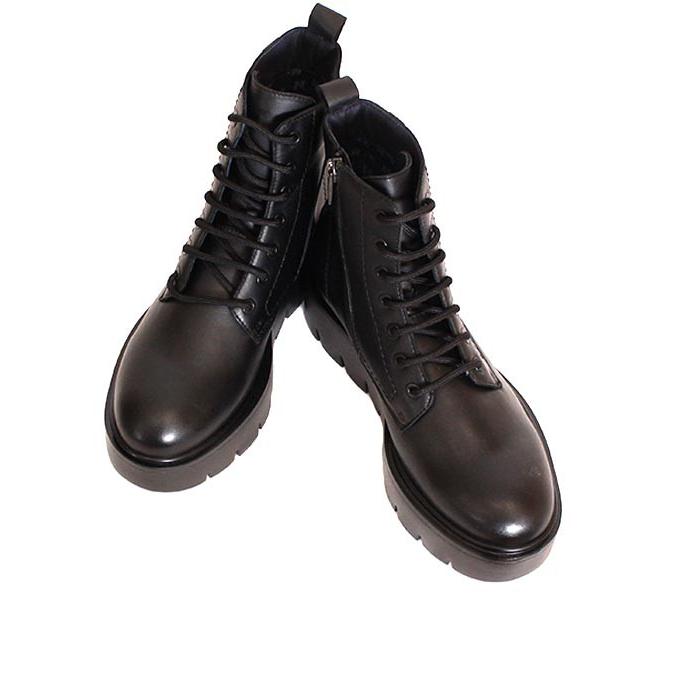 レディース CallagHanカラハン 46018 ブラック レースアップブーツ