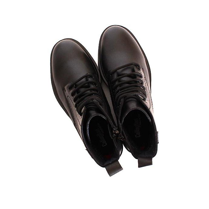 レディース CallagHanカラハン 46018 ブラック レースアップブーツ