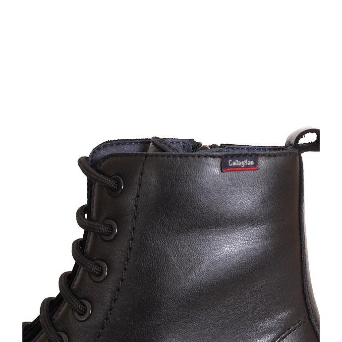 レディース CallagHanカラハン 46018 ブラック レースアップブーツ